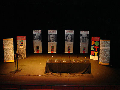 The Dublin Writers Festival stage awaits the Griffin poets.